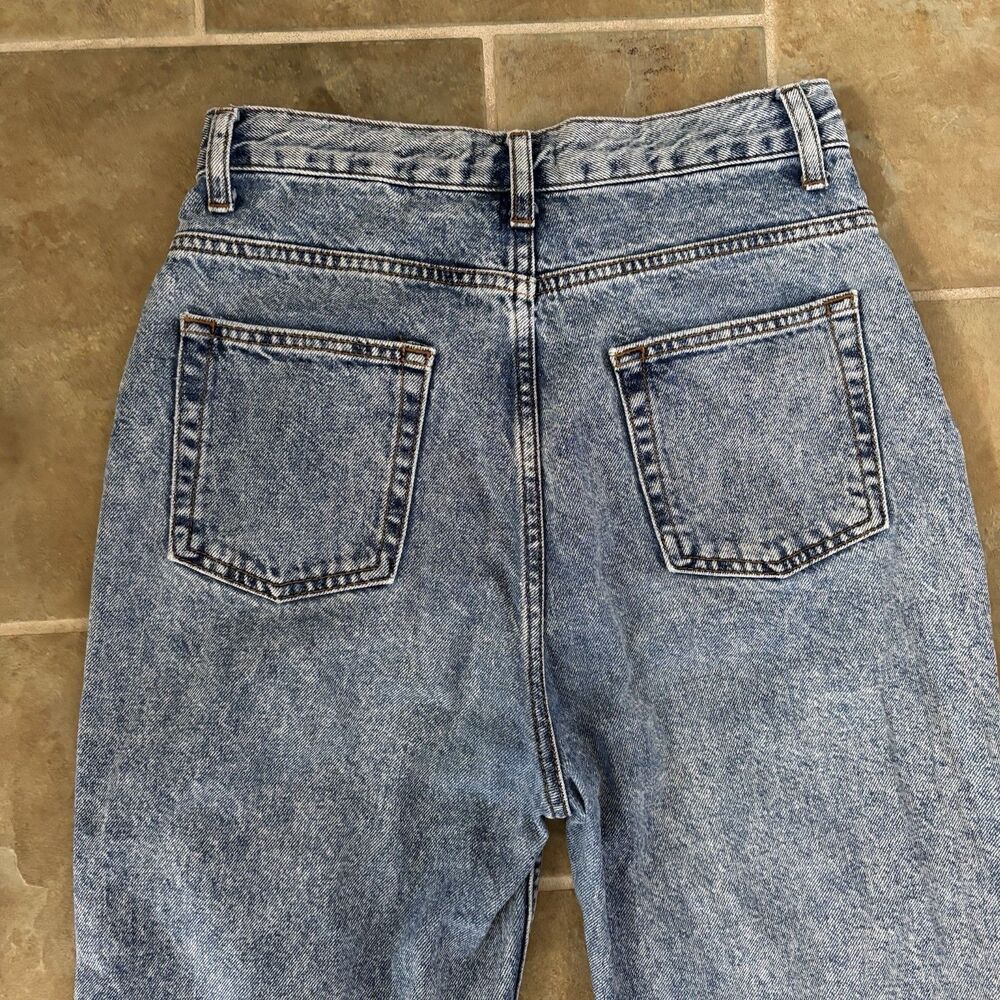 Sandro Paris Jeans Womens Size 38 Denim Vintage Wash High Rise Mom Straight Leg - Picture 10 of 10